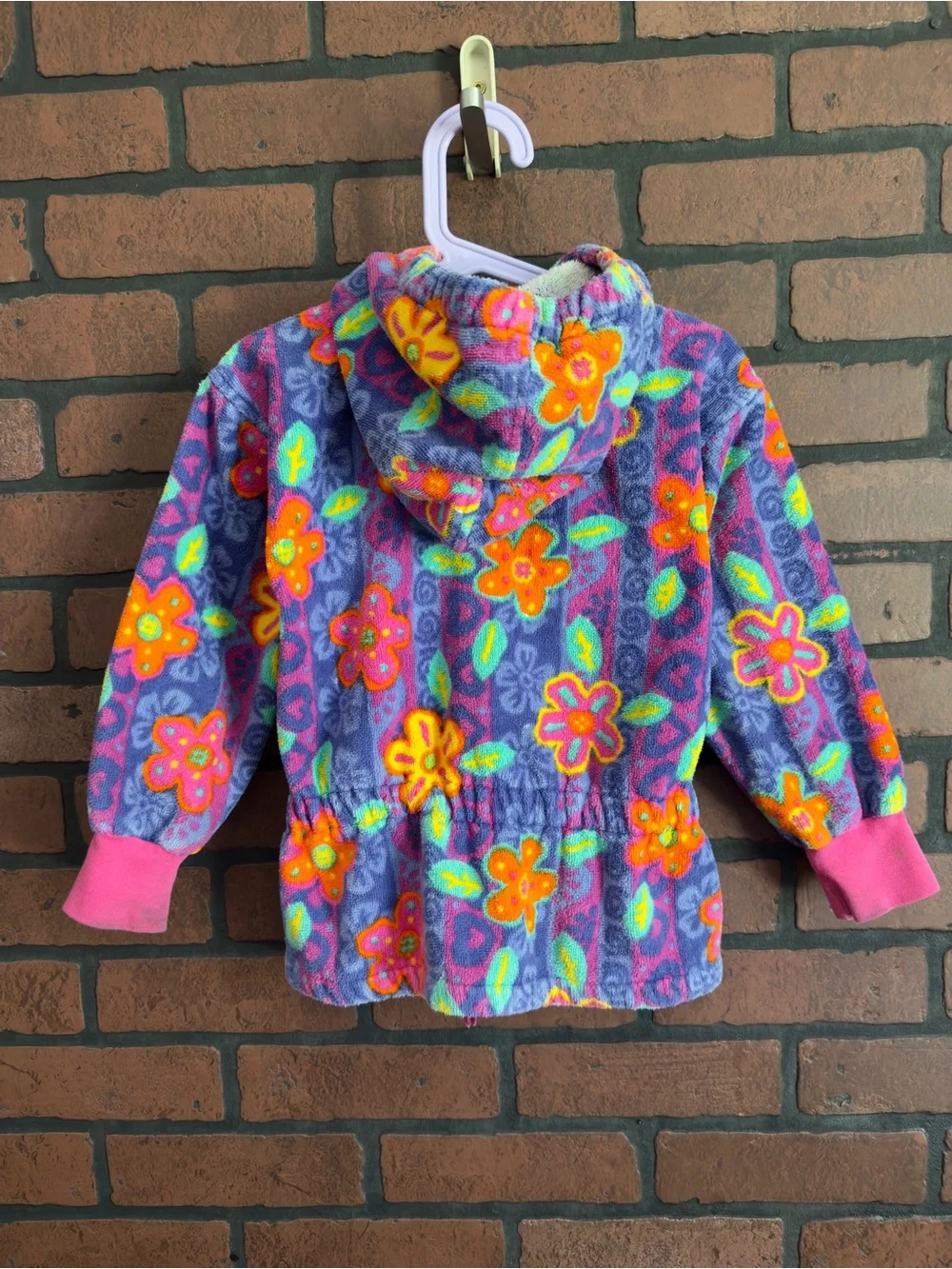 VTG 90’s Gymboree Groovy Flowers Rainbow Tag Iconic Terry Swim Cover Up RARE